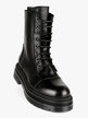 Women's lace-up combat boots in leather