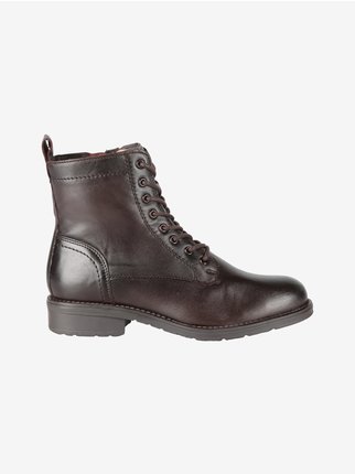 Women's lace-up leather combat boots