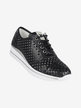 Women's lace-up leather sneakers