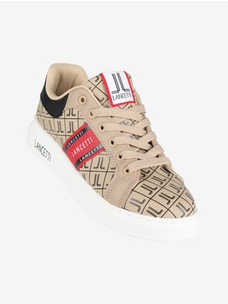 Women's lace-up sneakers with logo
