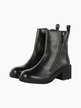Women's leather ankle boots with heels