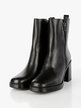 Women's leather ankle boots with zipper