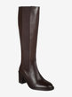 Women's leather boots with heels