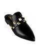 Women's leather sabot with studs