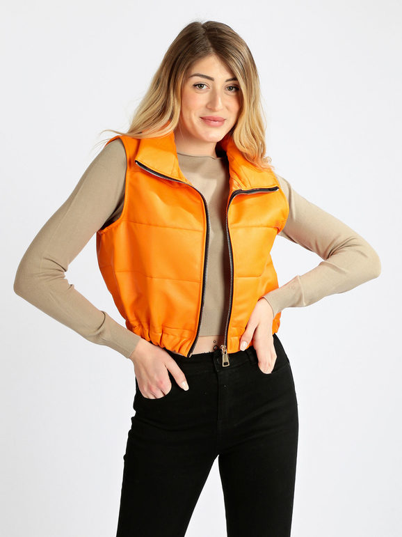 Women's leatherette vest