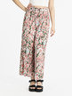 Women's light floral trousers with belt