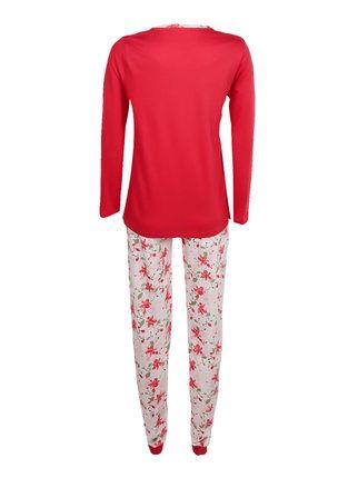 Women's long cotton pajamas with flowers