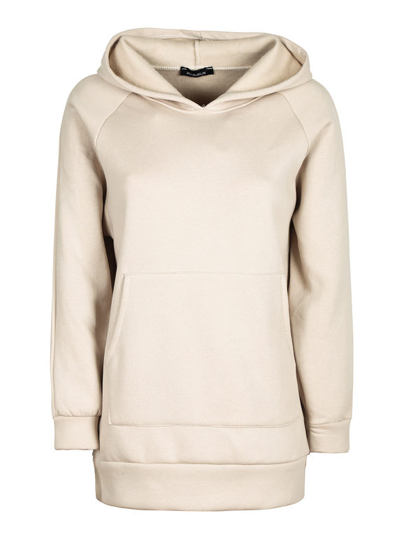 Women's long hooded sweatshirt
