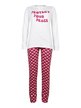 Women's long pajama in cotton with hearts