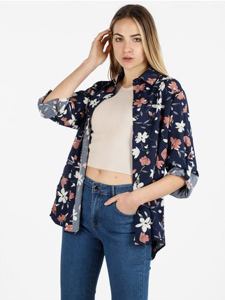 Women's long-sleeved floral shirt