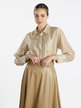 Women's long-sleeved shirt with pearl applications