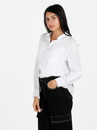 Women's long-sleeved shirt with pockets