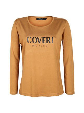 Women's long-sleeved T-shirt with lettering