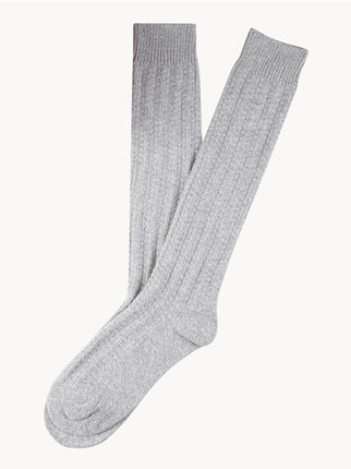 Women's long socks in warm cotton