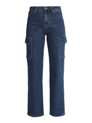 Women's loose jeans with big pockets