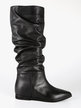 Women's low pointed leather boots