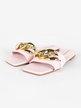 Women's low slippers with chain