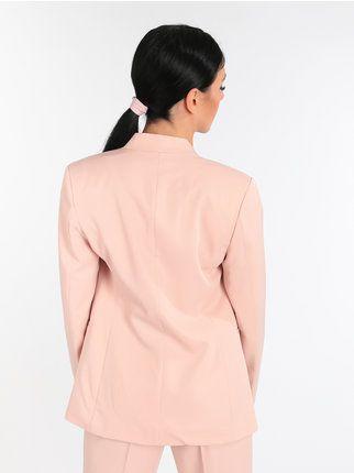 Women's mandarin-neck blazer