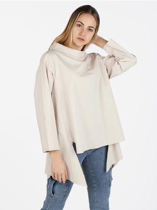 Women's maxi blouse in cotton blend