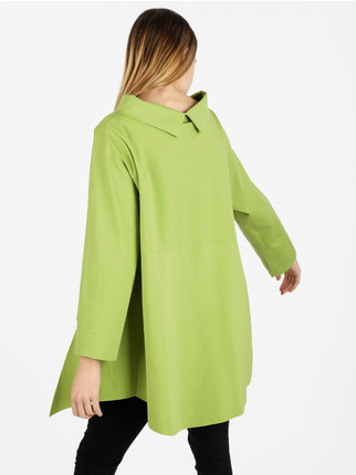 Women's maxi blouse in cotton blend