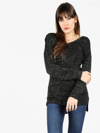 Women's maxi sweater in lurex