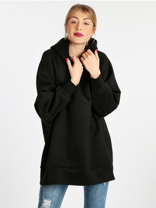 Women's maxi sweatshirt with hood
