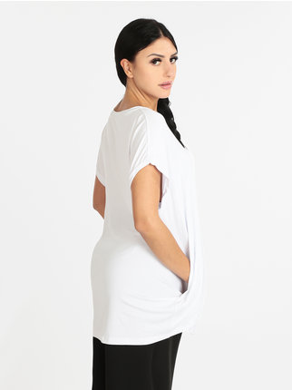 Women's maxi t-shirt with pockets