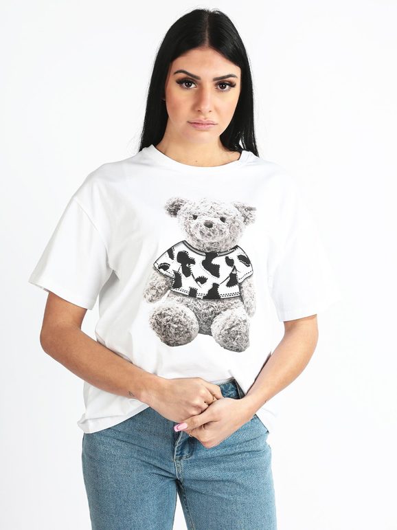 Women's maxi t-shirt with print