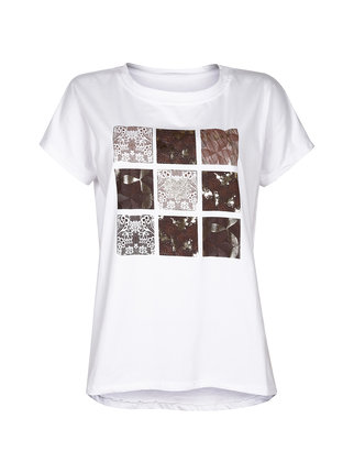 Women's maxi t-shirt with prints
