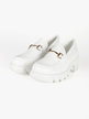 Women's moccasins with heel and platform