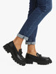 Women's heeled and rhinestone loafers
