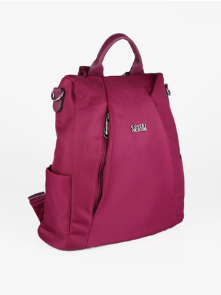 Women's monocolor backpack in fabric