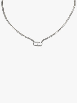 Women's necklace with rhinestones