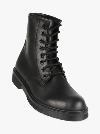 Women's nubuck leather combat boots