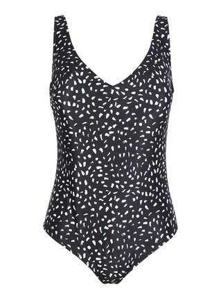 Women's one-piece swimsuit with plus size print