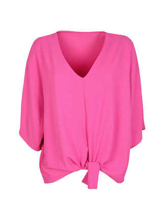 Women's oversized blouse with knot
