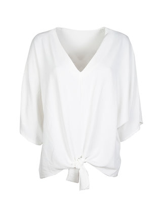 Women's oversized blouse with knot