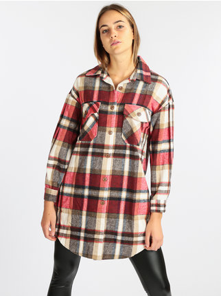 Women's oversized check shirt