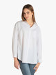 Women's oversized maxi shirt in cotton
