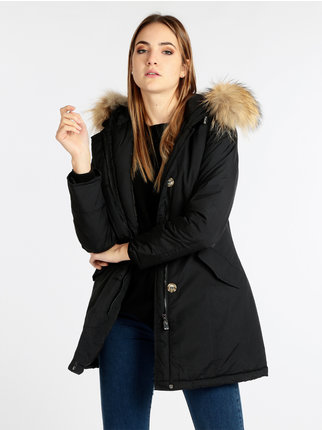 Women's padded parka with hood