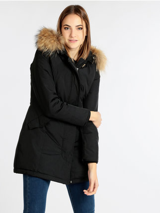 Women's padded parka with hood