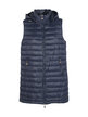 Women's padded vest with hood and strong zips