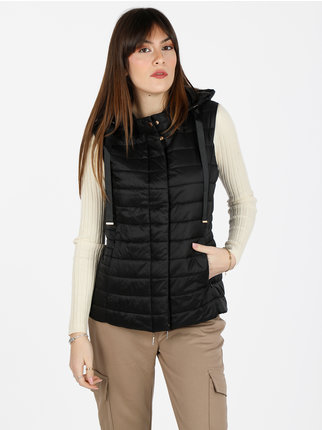 Women's padded vest with hood