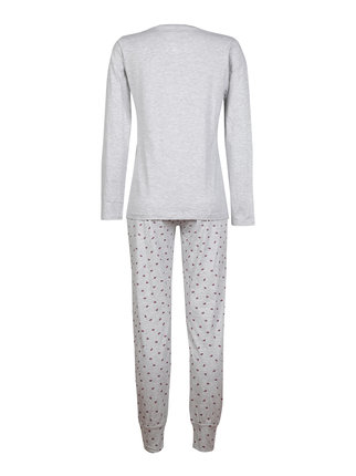 Women's pajamas in cotton with hedgehog print