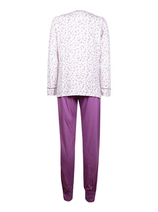 Women's pajamas in cotton with plus size flowers