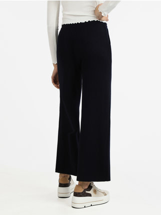 Women's palazzo trousers in warm cotton