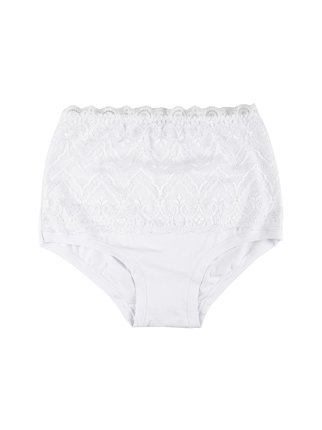 Women's panties in cotton with lace