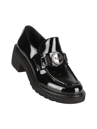 Women's patent leather moccasins