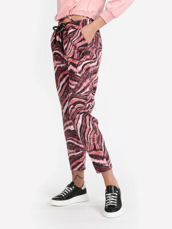 Women's patterned jogger trousers
