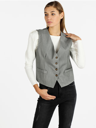 Women's pinstripe vest